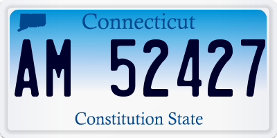 CT license plate AM52427