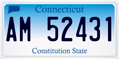 CT license plate AM52431
