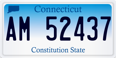 CT license plate AM52437