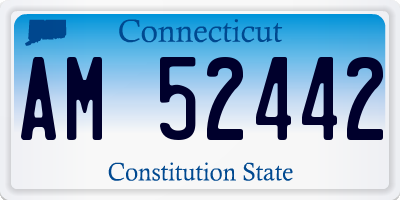 CT license plate AM52442
