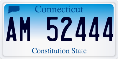 CT license plate AM52444