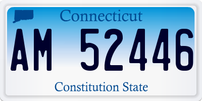 CT license plate AM52446