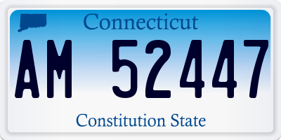 CT license plate AM52447