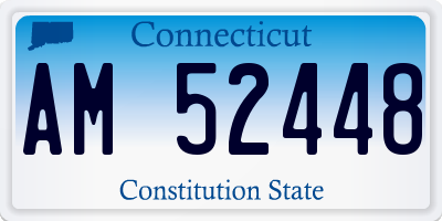 CT license plate AM52448