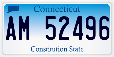 CT license plate AM52496