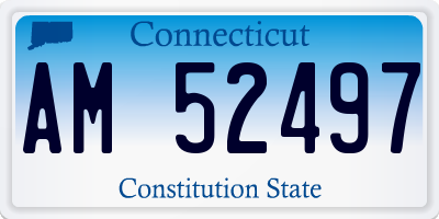 CT license plate AM52497