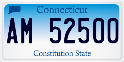 CT license plate AM52500