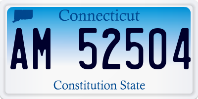 CT license plate AM52504