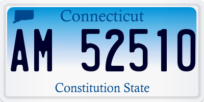CT license plate AM52510