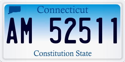 CT license plate AM52511