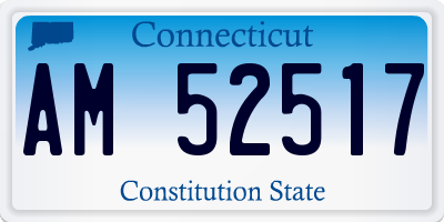 CT license plate AM52517