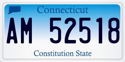 CT license plate AM52518