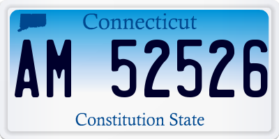 CT license plate AM52526