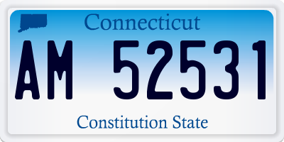 CT license plate AM52531