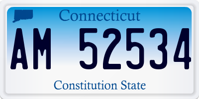 CT license plate AM52534