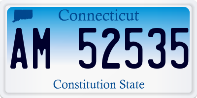 CT license plate AM52535