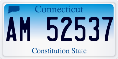CT license plate AM52537