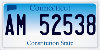 CT license plate AM52538