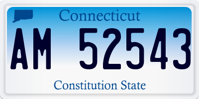 CT license plate AM52543