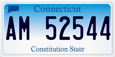 CT license plate AM52544