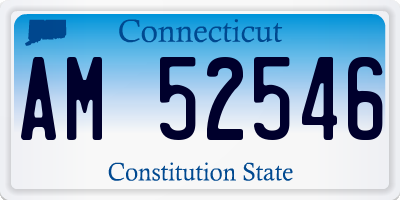 CT license plate AM52546