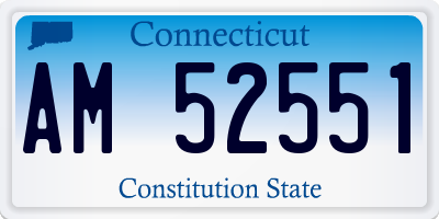 CT license plate AM52551