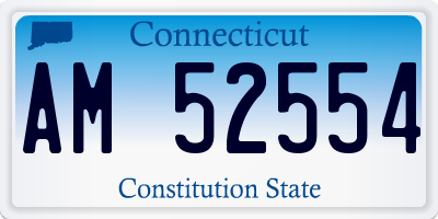 CT license plate AM52554