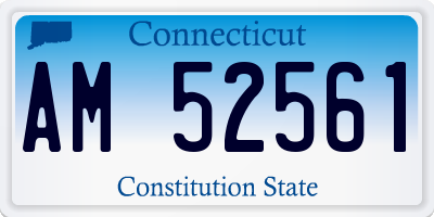 CT license plate AM52561