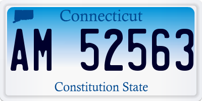 CT license plate AM52563