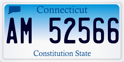 CT license plate AM52566