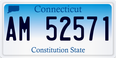 CT license plate AM52571