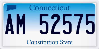 CT license plate AM52575