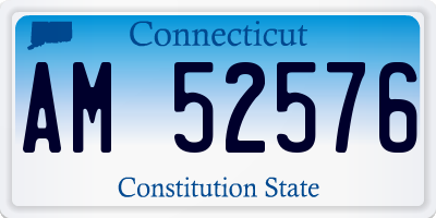 CT license plate AM52576