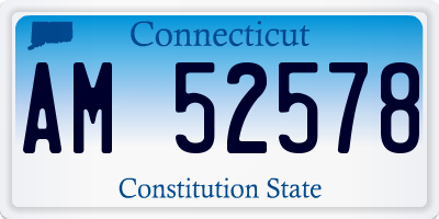 CT license plate AM52578