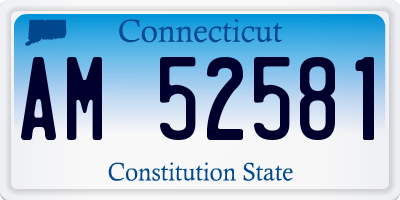 CT license plate AM52581