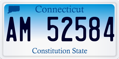 CT license plate AM52584