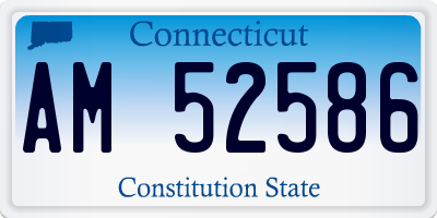 CT license plate AM52586
