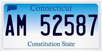 CT license plate AM52587