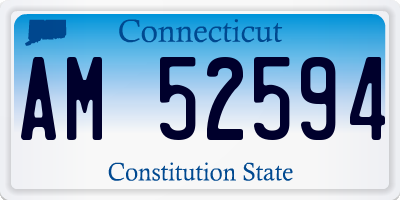 CT license plate AM52594