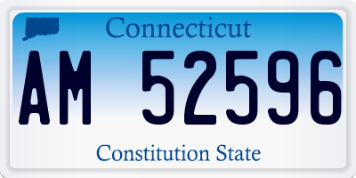 CT license plate AM52596