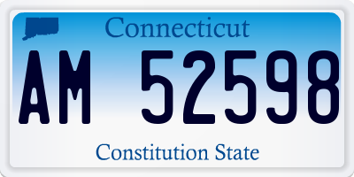 CT license plate AM52598