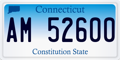 CT license plate AM52600