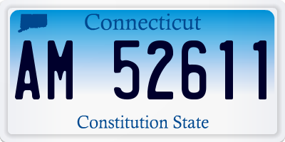 CT license plate AM52611
