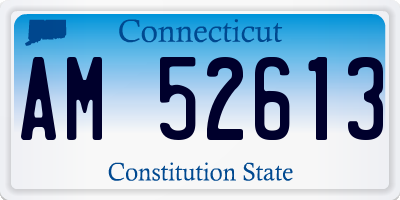 CT license plate AM52613
