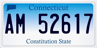 CT license plate AM52617