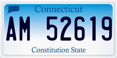 CT license plate AM52619