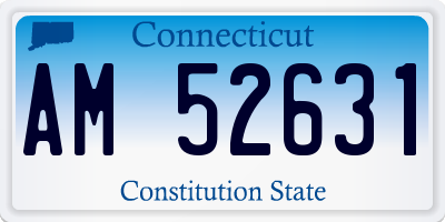 CT license plate AM52631