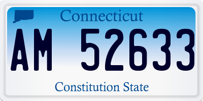 CT license plate AM52633
