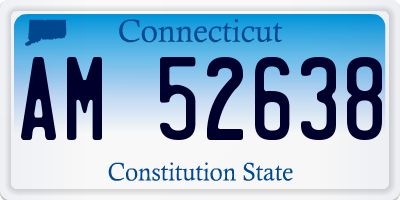 CT license plate AM52638
