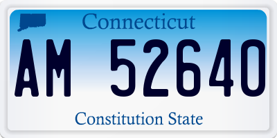 CT license plate AM52640
